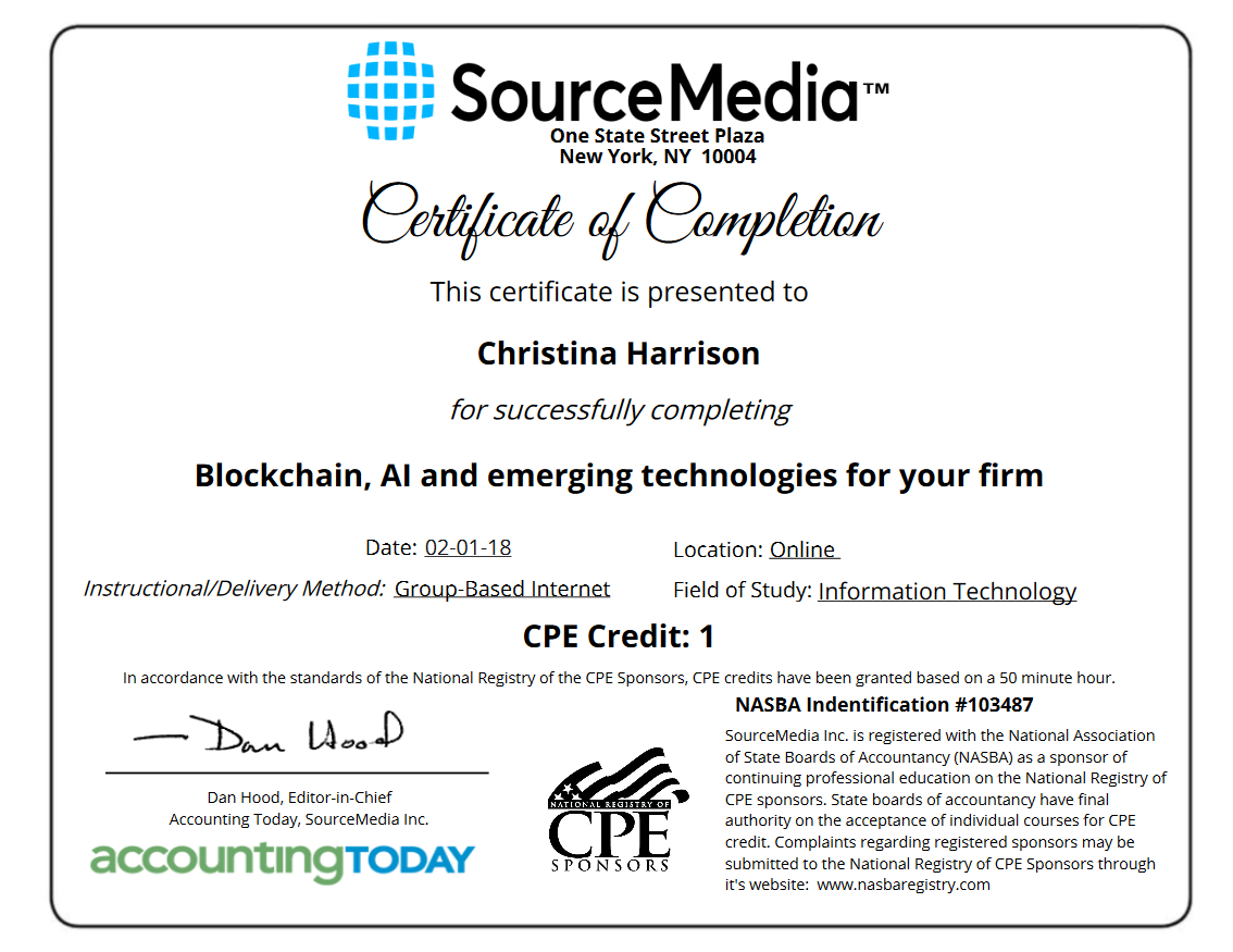 Certificate Examples – Simplecert For Continuing Education Certificate Template