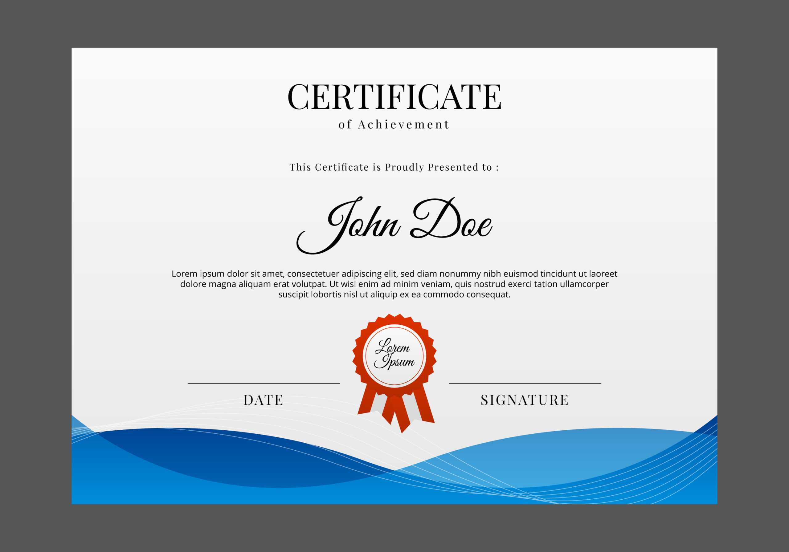 Certificate Free Vector Art – (10,109 Free Downloads) With Certificate Of Attainment Template