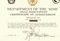 Certificate Of Achievement Army Form - Calep.midnightpig.co pertaining to Certificate Of Achievement Army Template
