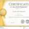 Certificate Of Achievement Template In Vector Stock Vector Regarding Blank Certificate Of Achievement Template