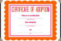 Certificate Of Adoption Template - Calep.midnightpig.co inside Toy Adoption Certificate Template