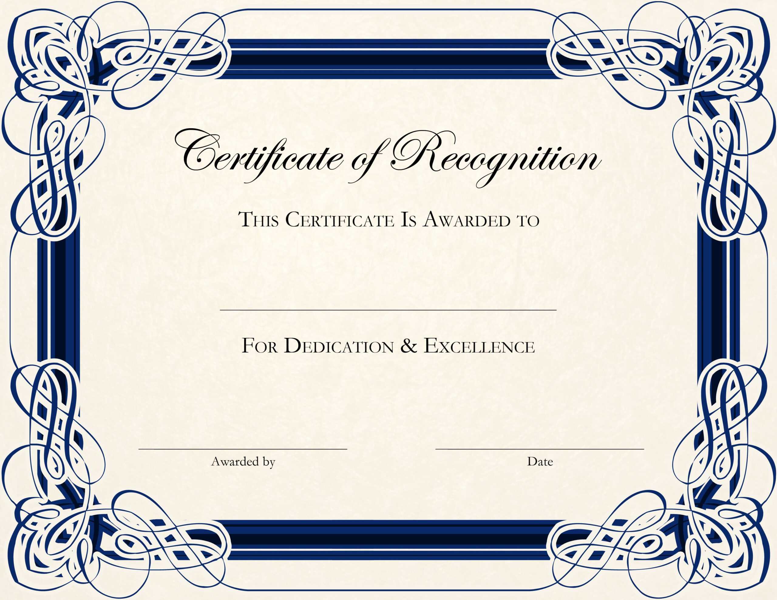 Certificate Of Appreciation Template Word Doc – Calep Pertaining To Formal Certificate Of Appreciation Template