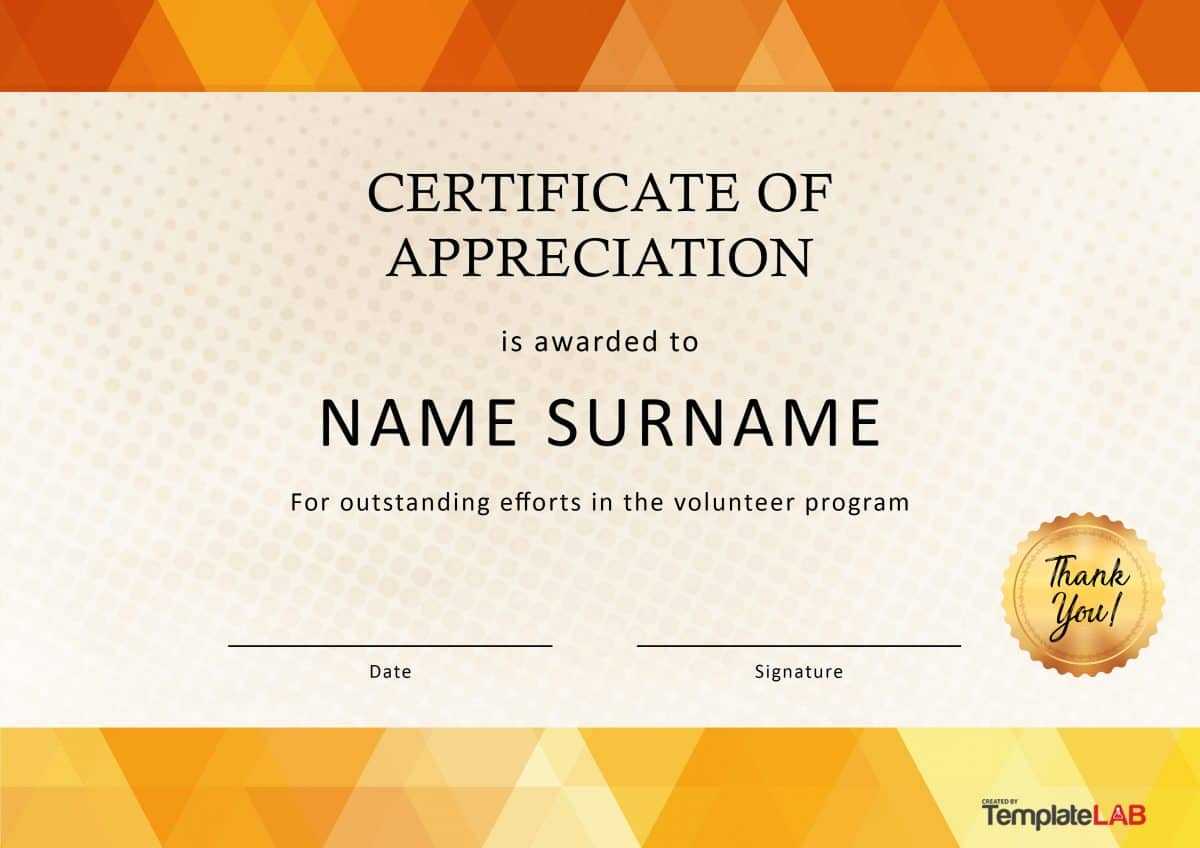 Certificate Of Appreciation Volunteer Work – Calep With Volunteer Of The Year Certificate Template