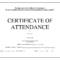 Certificate Of Attendance Template Word Free – Calep With Perfect Attendance Certificate Template