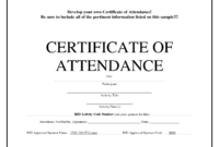 Certificate Of Attendance Template Word Free - Calep with regard to Attendance Certificate Template Word