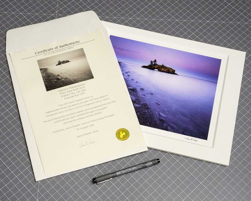 Certificate Of Authenticity — Jason Robert Jones With Certificate Of Authenticity Photography Template