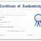 Certificate Of Authenticity Templates – Calep.midnightpig.co Intended For Certificate Of Authenticity Photography Template