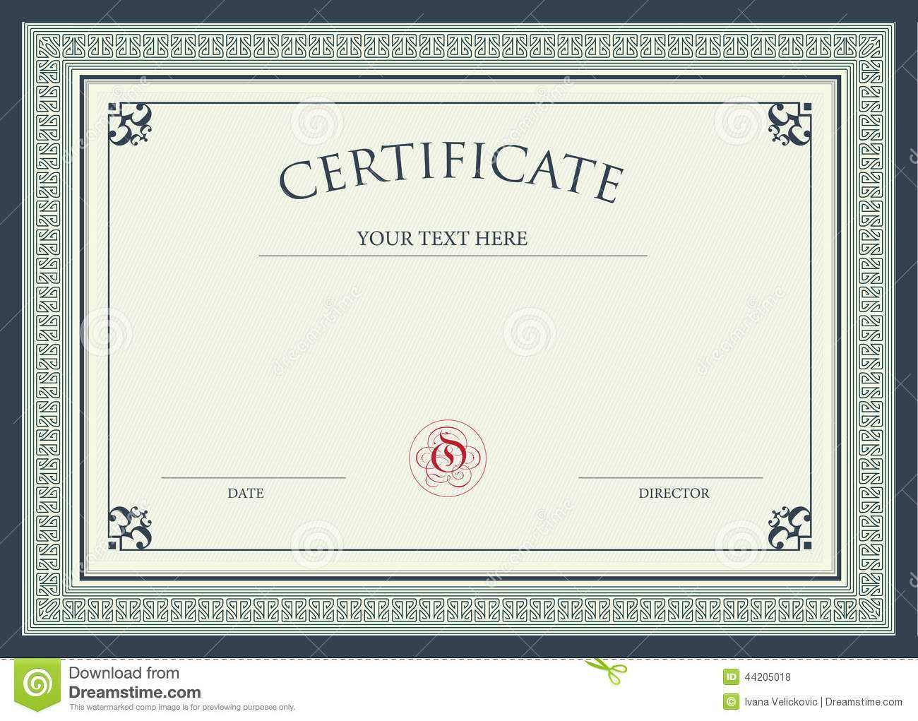 Certificate Of Award Stock Illustration. Illustration Of With Felicitation Certificate Template