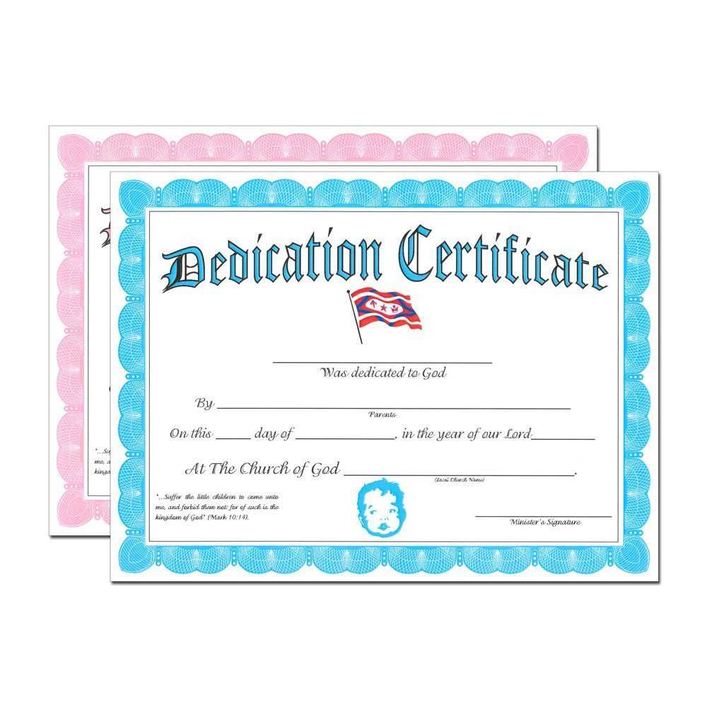 Certificate Of Dedication – Falep.midnightpig.co For Baby Dedication Certificate Template