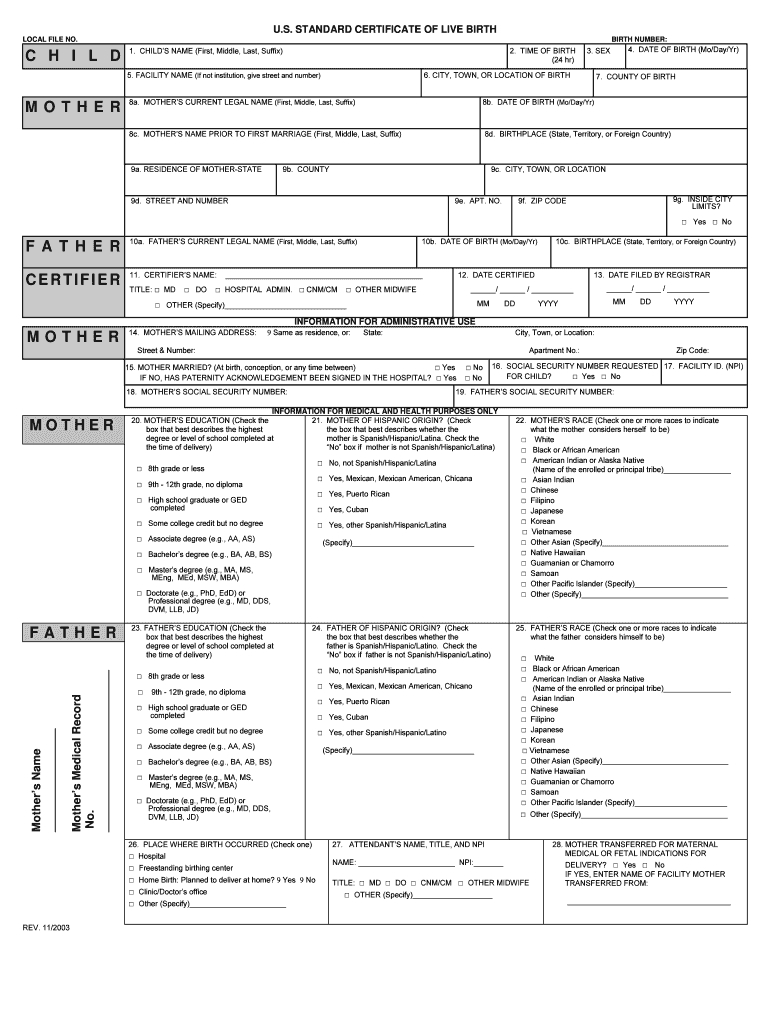 Certificate Of Live Birth Form Editable – Fill Out And Sign Printable Pdf  Template | Signnow In Birth Certificate Template For Microsoft Word