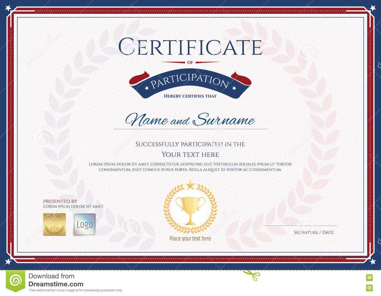 Certificate Of Participation Free Template – Calep Within Free Templates For Certificates Of Participation