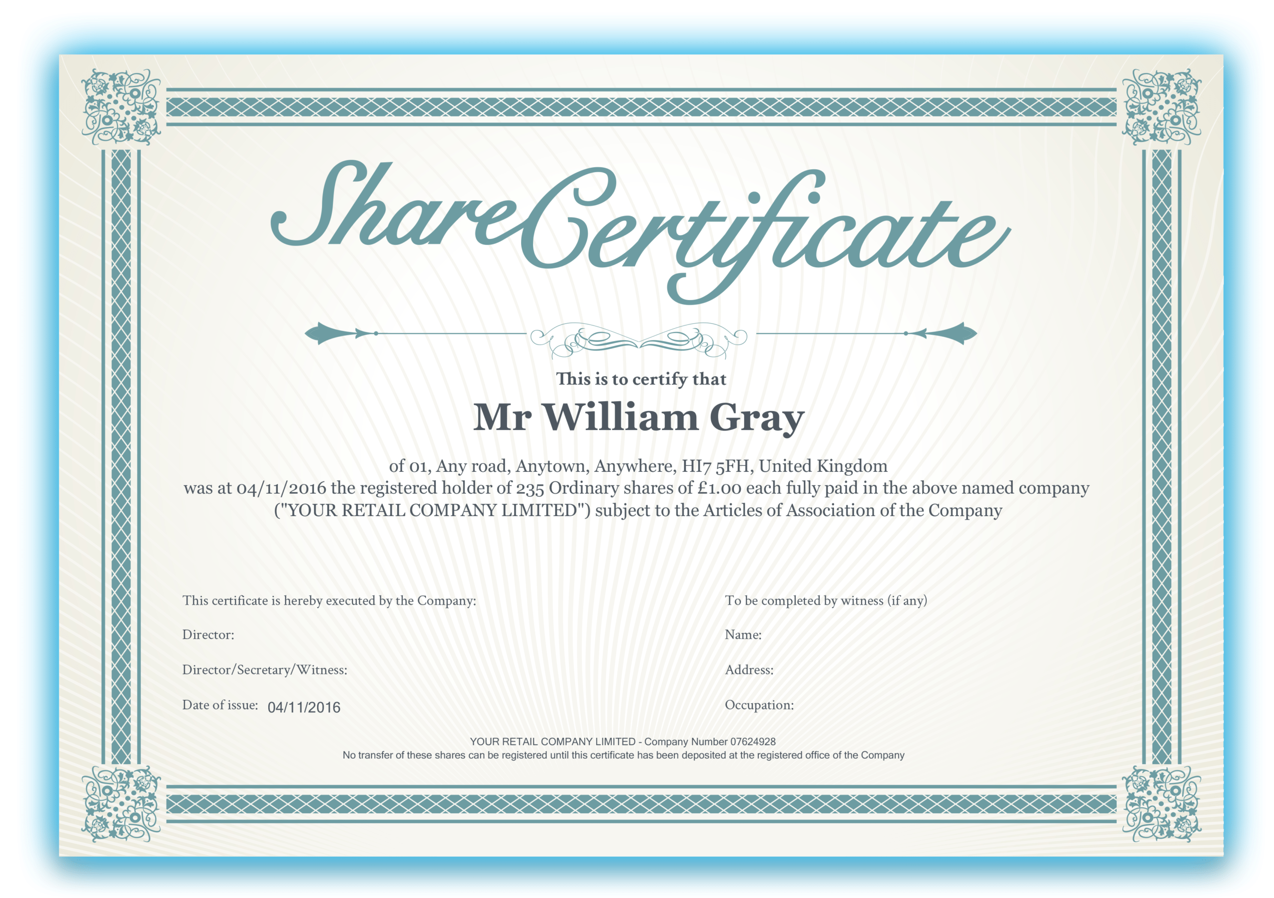 Certificate Of Share – Dalep.midnightpig.co Inside Template Of Share Certificate