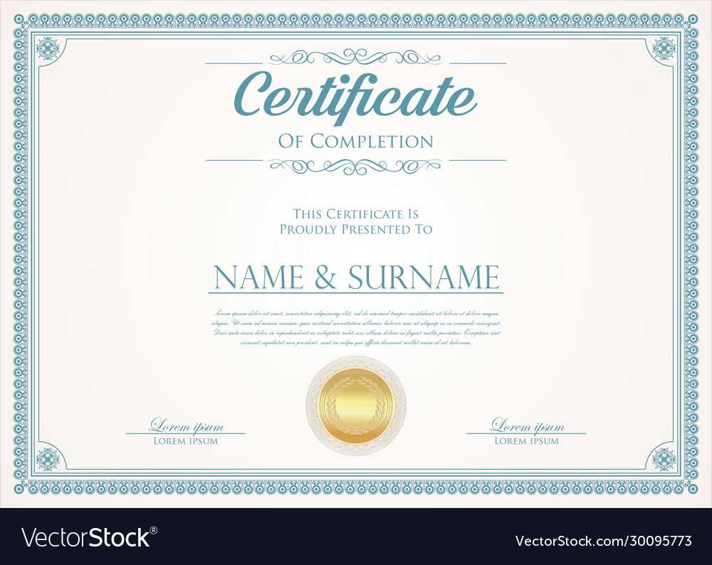 Certificate Or Diploma Retro Design Template 07621 With Regard To Pageant Certificate Template