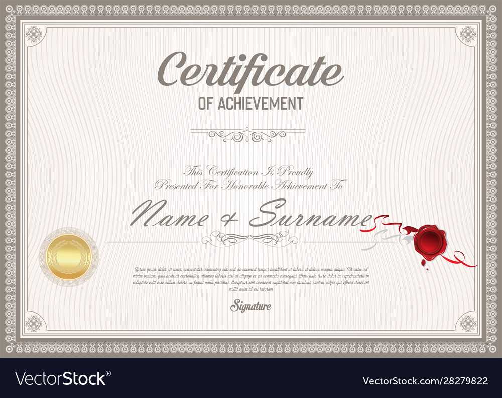 Certificate Or Diploma Retro Vintage Template 022 Throughout Ged Certificate Template