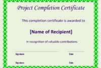 Certificate Sample For Project - Calep.midnightpig.co inside Certificate Template For Project Completion