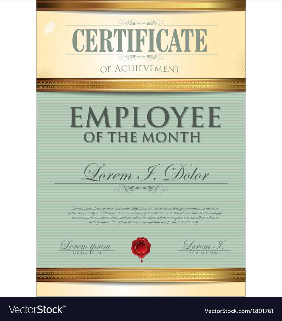 Certificate Template Employee Of The Month Throughout Employee Of The Month Certificate Template With Picture