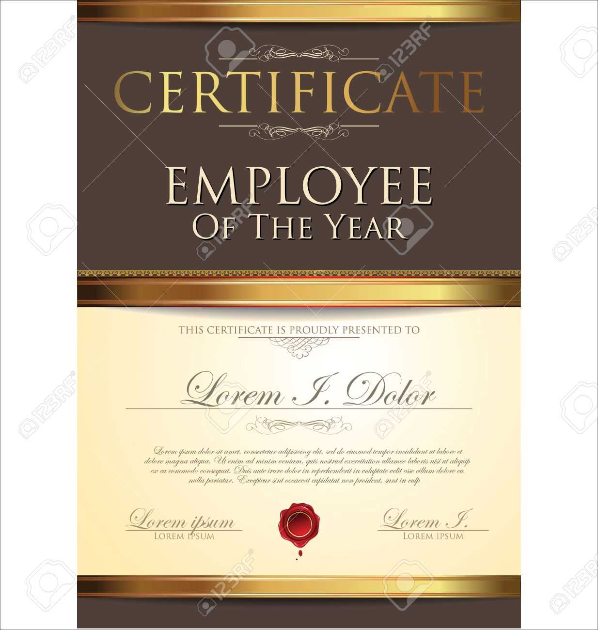 Certificate Template, Employee Of The Year Throughout Manager Of The Month Certificate Template