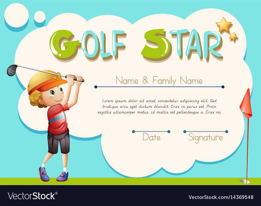 Certificate Template For Golf Star Pertaining To Golf Certificate Template Free