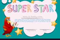 Certificate Template For Super Star throughout Star Of The Week Certificate Template
