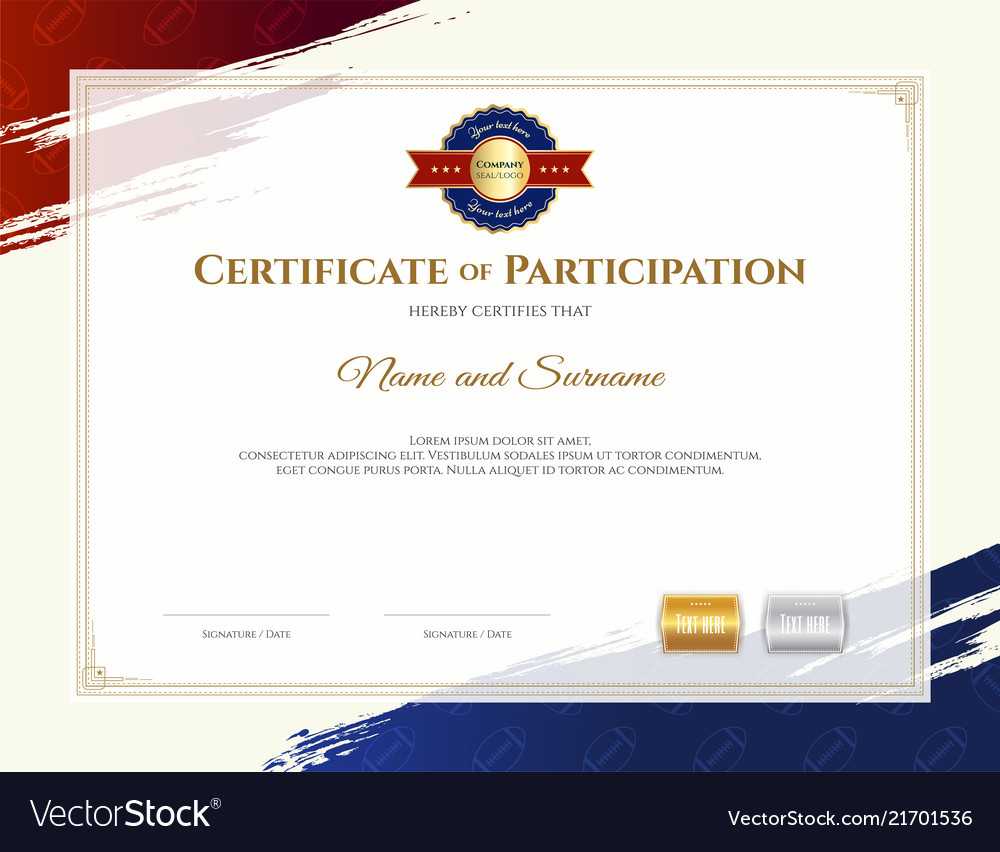 Certificate Template In Rugby Sport Theme With Inside Rugby League Certificate Templates