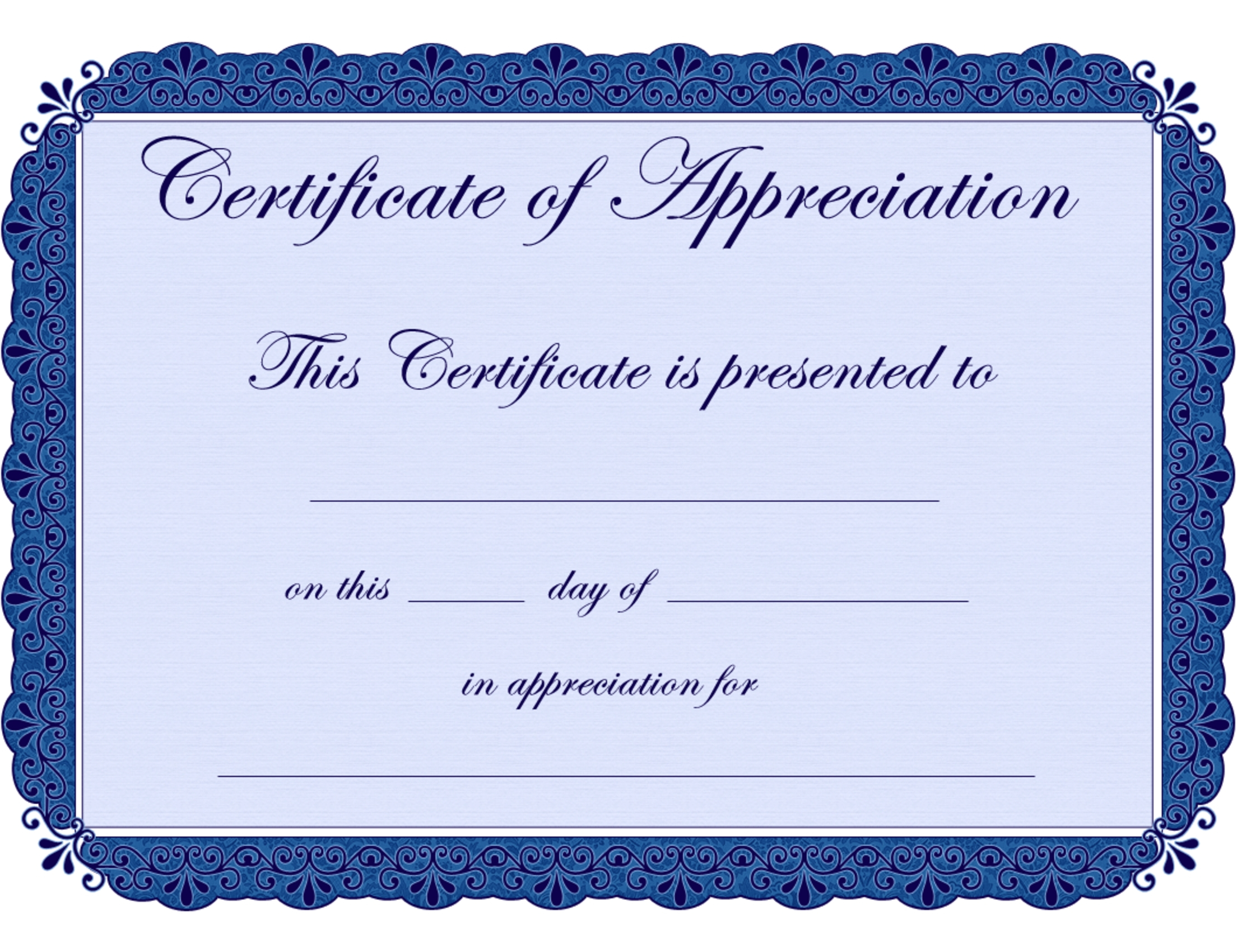 Certificate Template Of Appreciation | Safebest.xyz With Birth Certificate Template For Microsoft Word