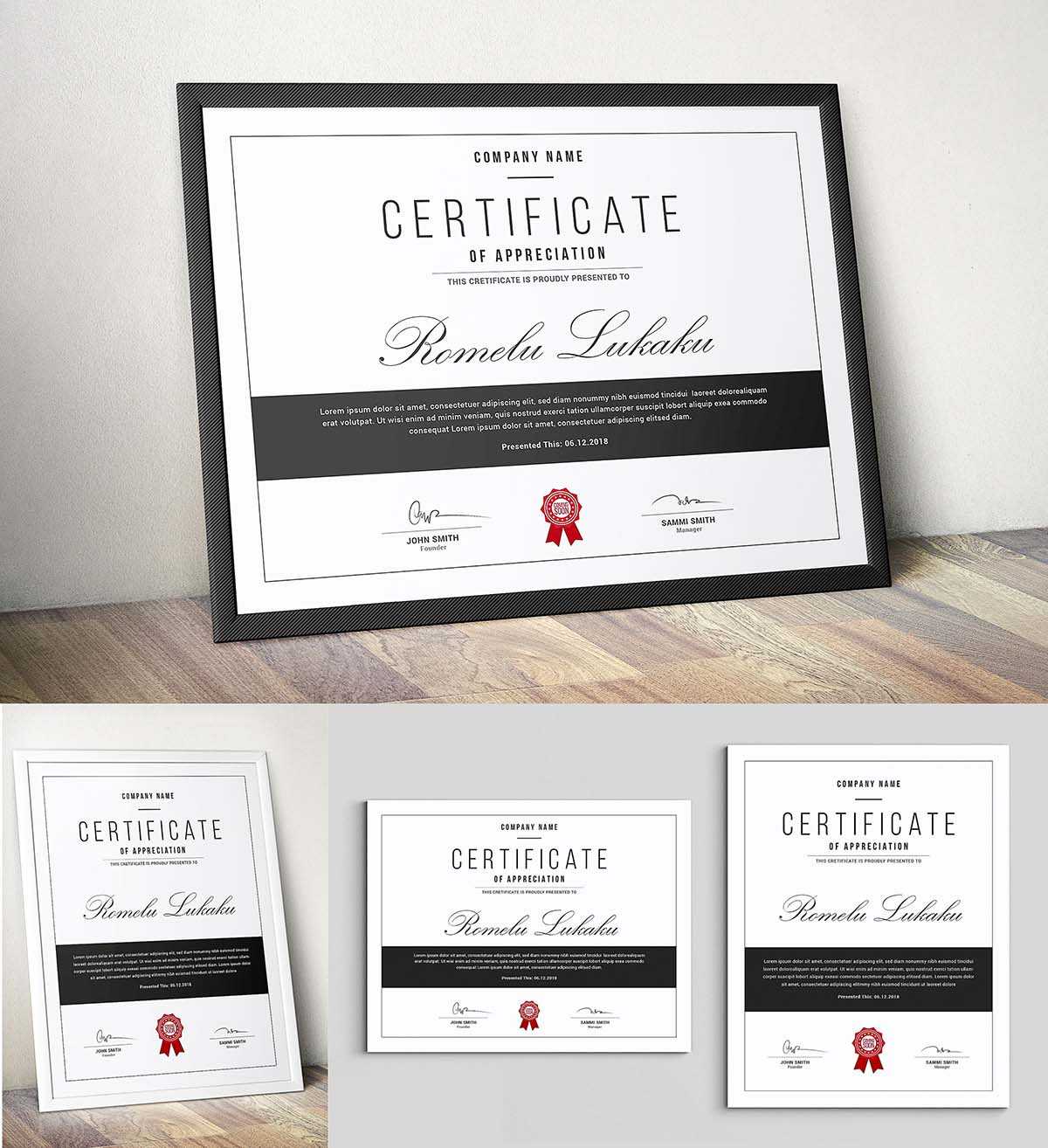 Certificate Template Psd | Free Download Inside Mock Certificate Template