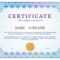 Certificate Template With Guilloche Elements. Blue Diploma Border.. In Validation Certificate Template