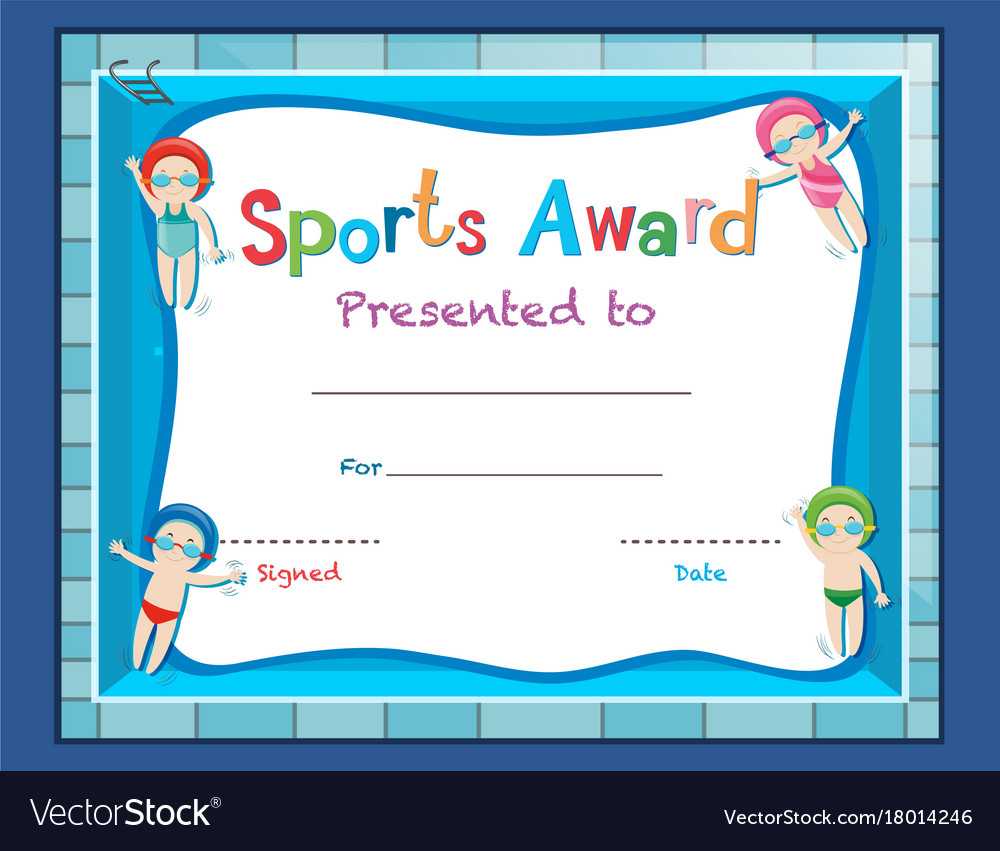 Certificate Template With Kids Swimming Regarding Sports Day Certificate Templates Free