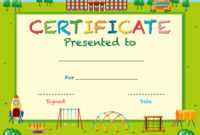 Certificate Template With School In Background throughout Certificate Templates For School