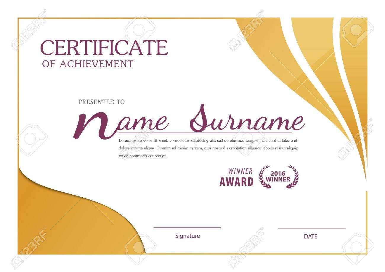 Certificate Template,diploma Layout,a4 Size ,vector Inside Certificate Template Size