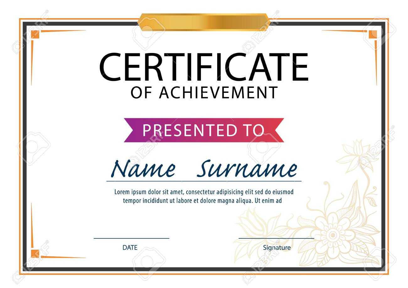 Certificate Template,diploma Layout,a4 Size ,vector Pertaining To Certificate Template Size
