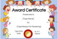 Certificates For Kids regarding Children's Certificate Template