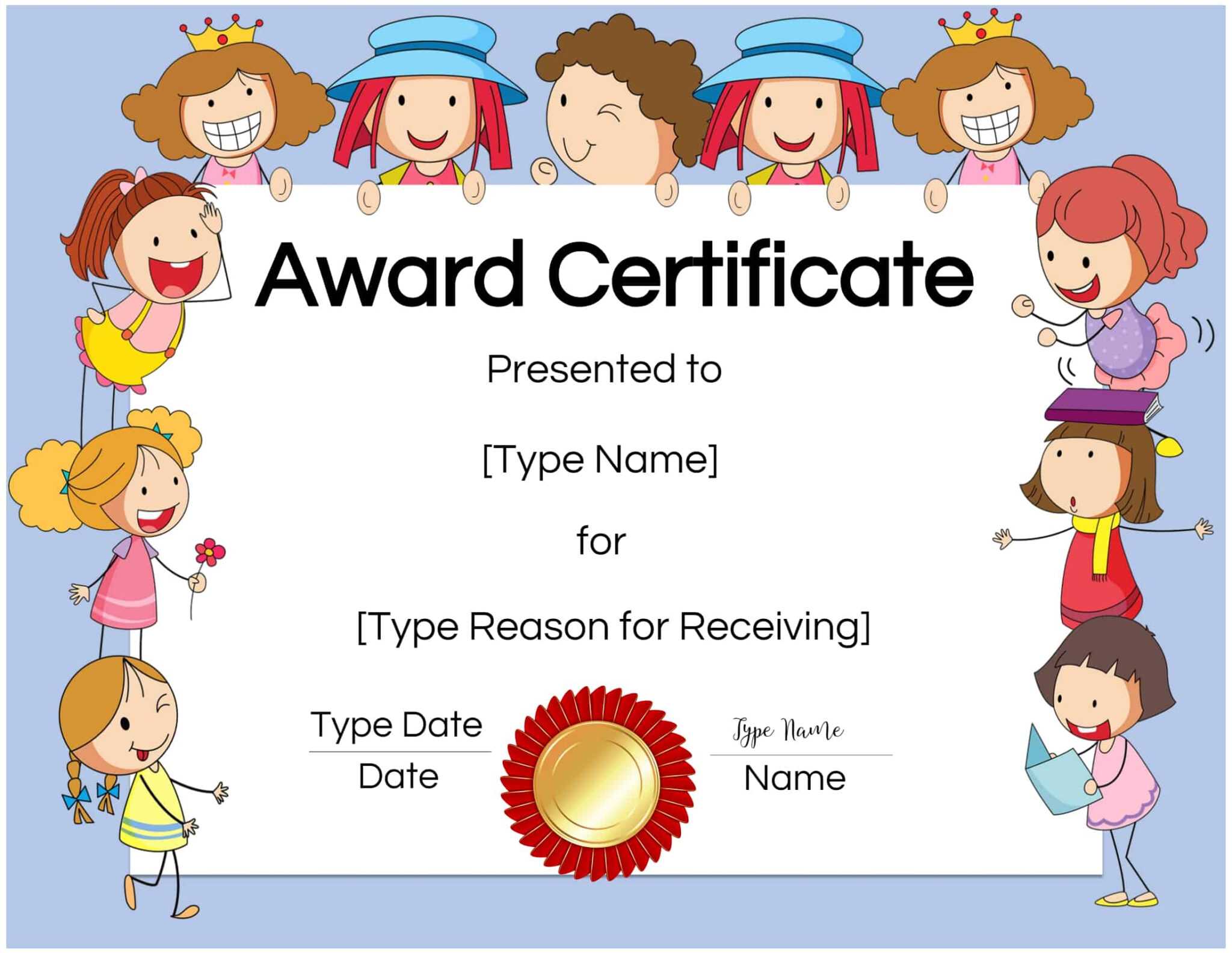 Children s Certificate Template Business Professional Templates