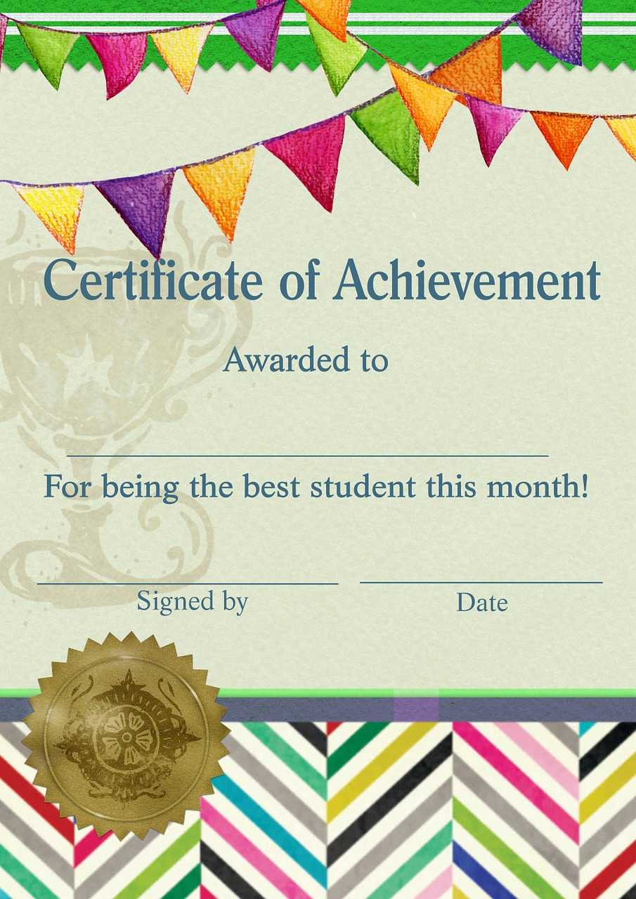 Certificate,template,student,teacher,banner – Free Image Pertaining To Teacher Of The Month Certificate Template
