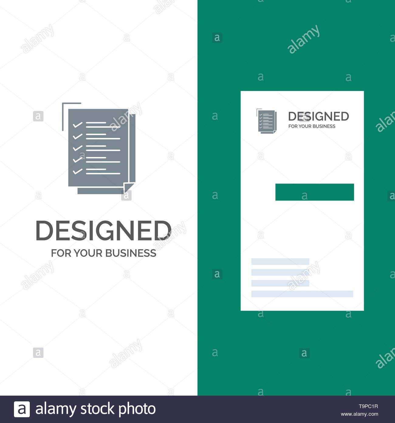 Checklist, To Do List, Work Task, Notepad Grey Logo Design For Task Card Template