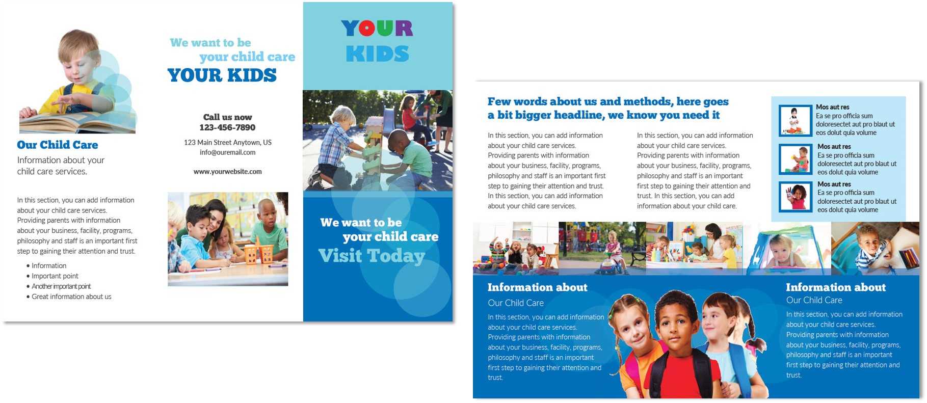 Child Care Brochure Template 4 Within Daycare Brochure Template