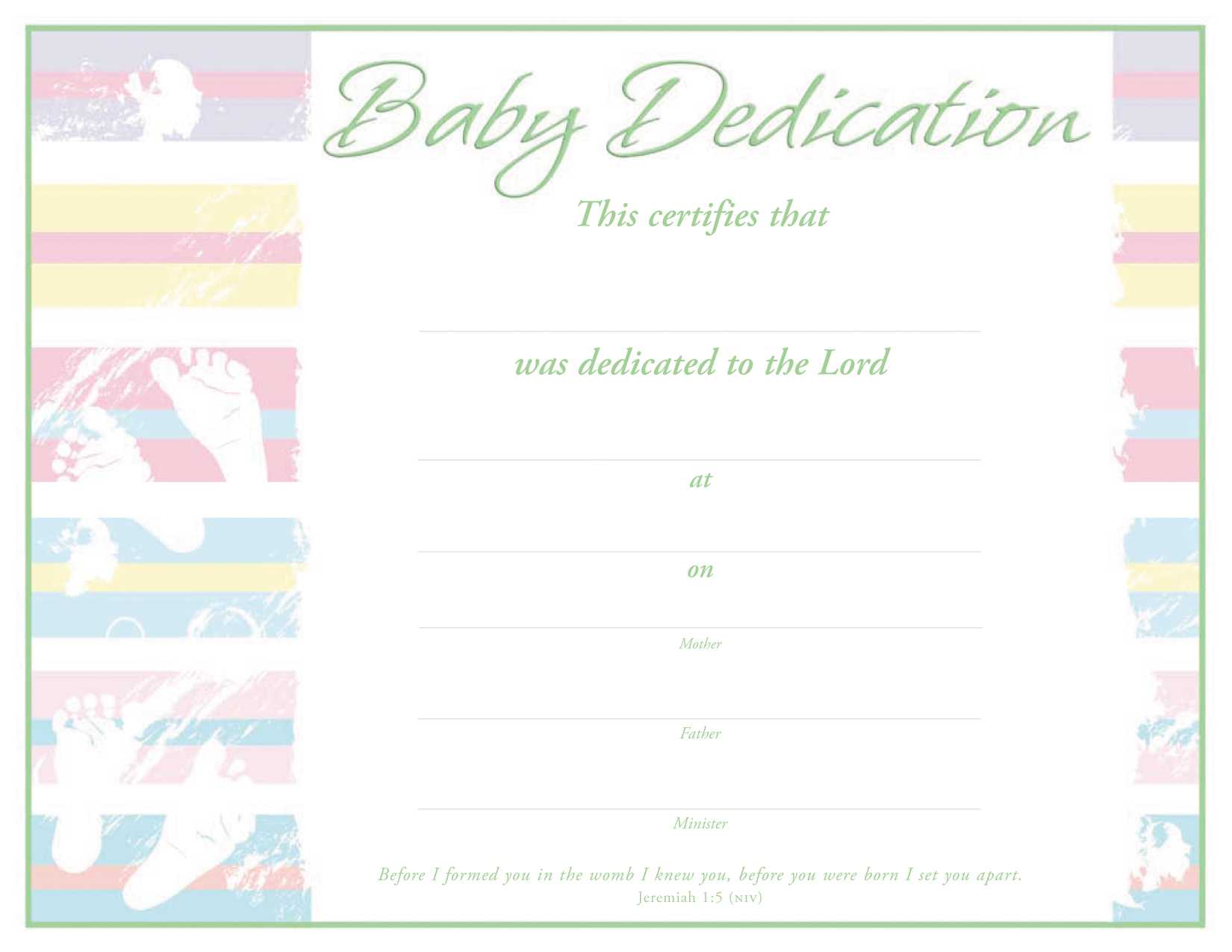 Child Dedication Certificates – Dalep.midnightpig.co In Baby Dedication Certificate Template