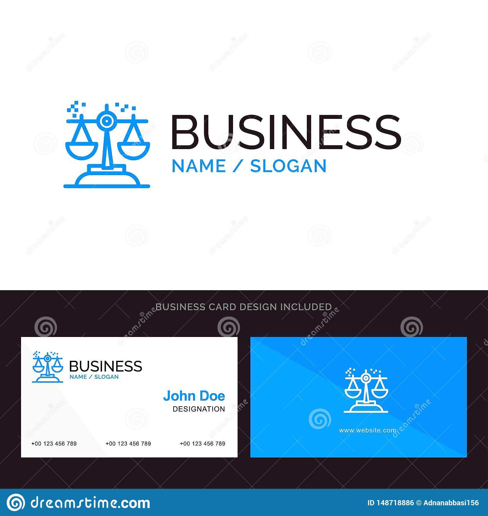 Choice, Conclusion, Court, Judgment, Law Blue Business Logo In Decision Card Template