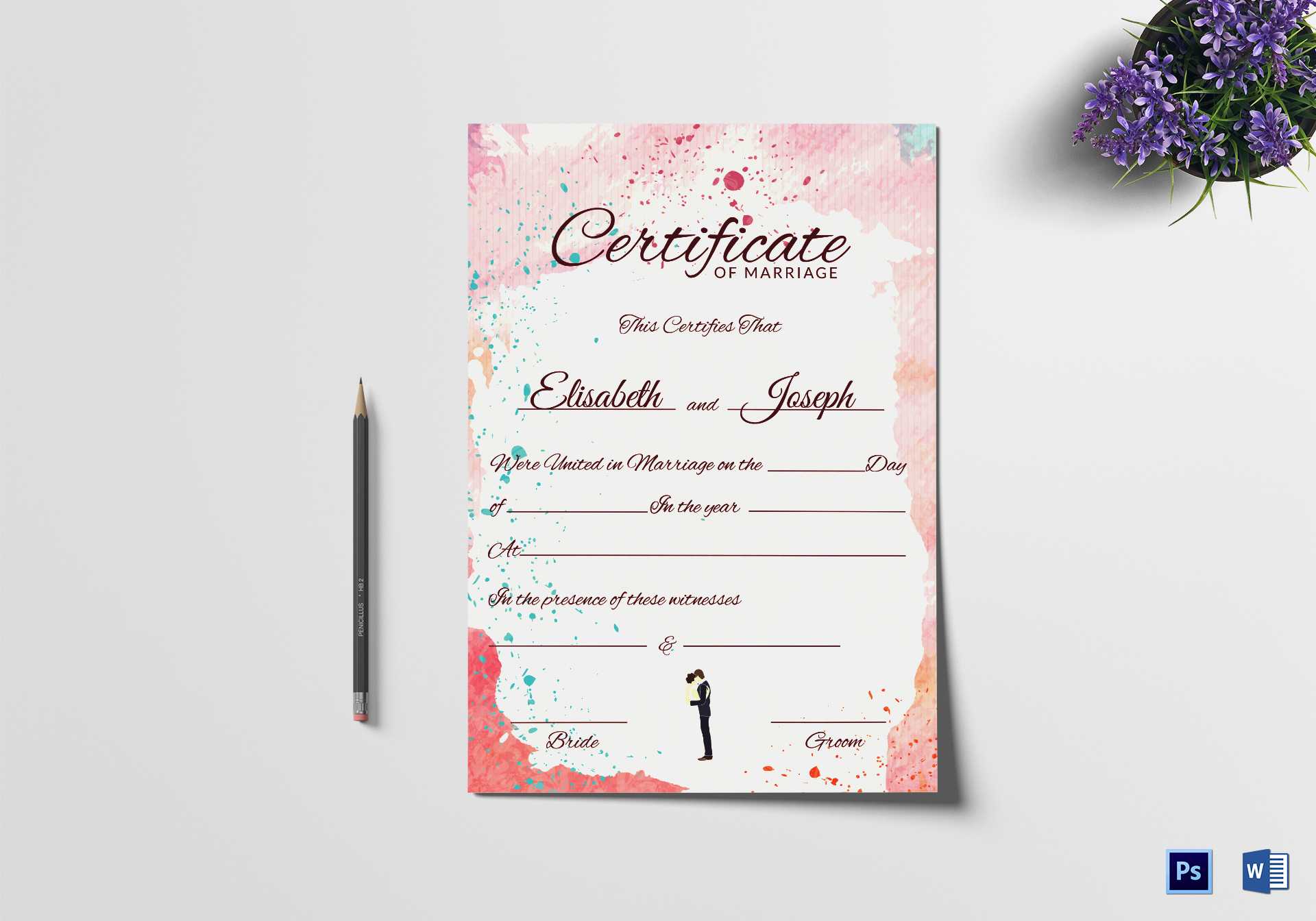 Christian Marriage Certificate Template With Regard To Christian Certificate Template