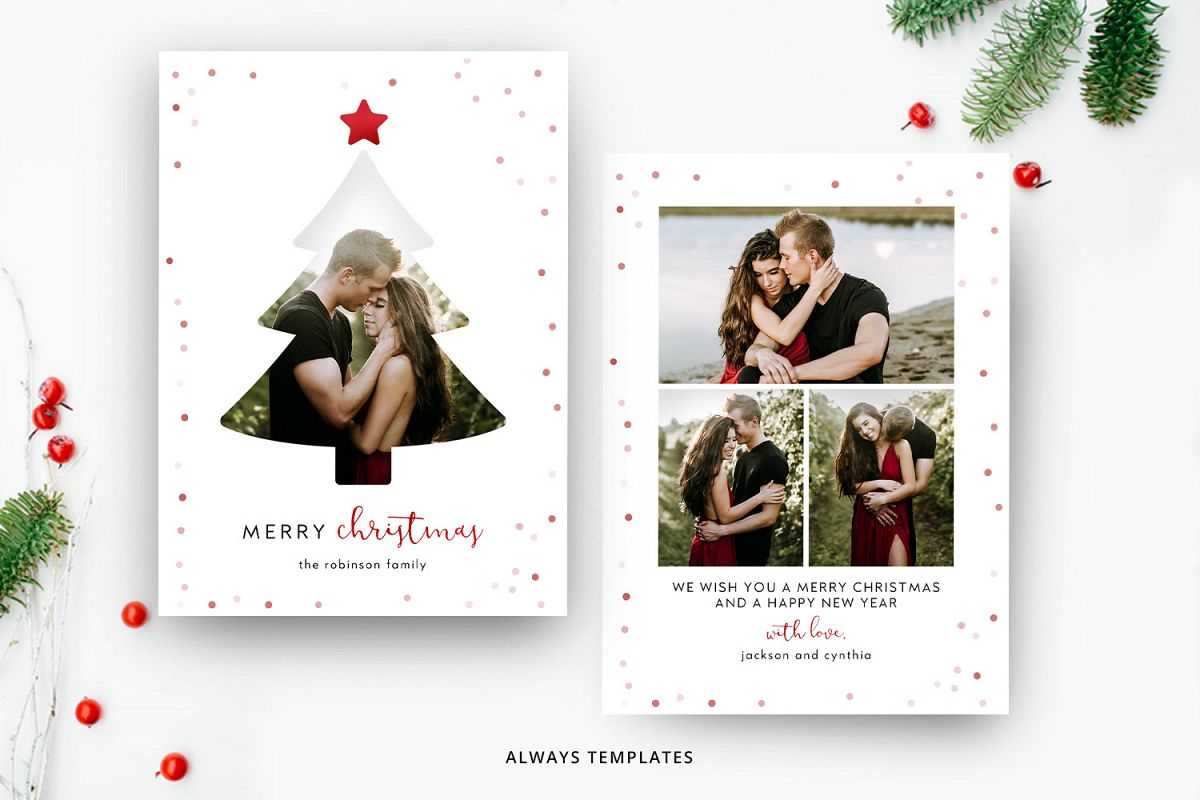 Christmas Card Template Cc026 With Holiday Card Templates For Photographers