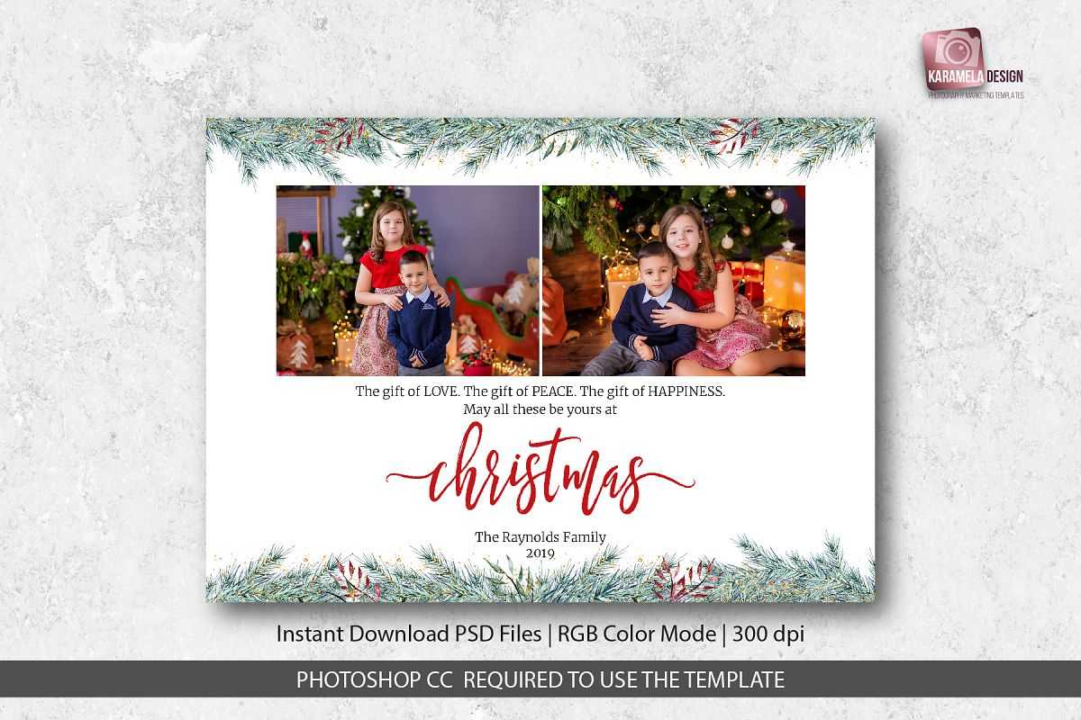 Christmas Card Template For Photographers For Holiday Card Templates For Photographers