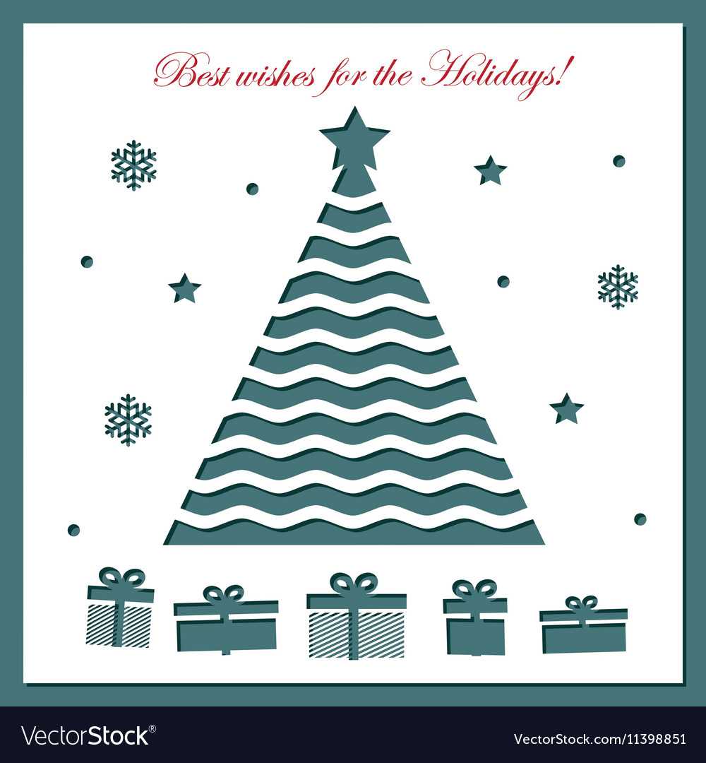 Christmas Card Template With Laser Cutting Within Adobe Illustrator Christmas Card Template