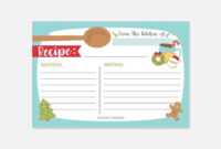 Christmas Cookie Exchange Recipe Card Template inside Cookie Exchange Recipe Card Template