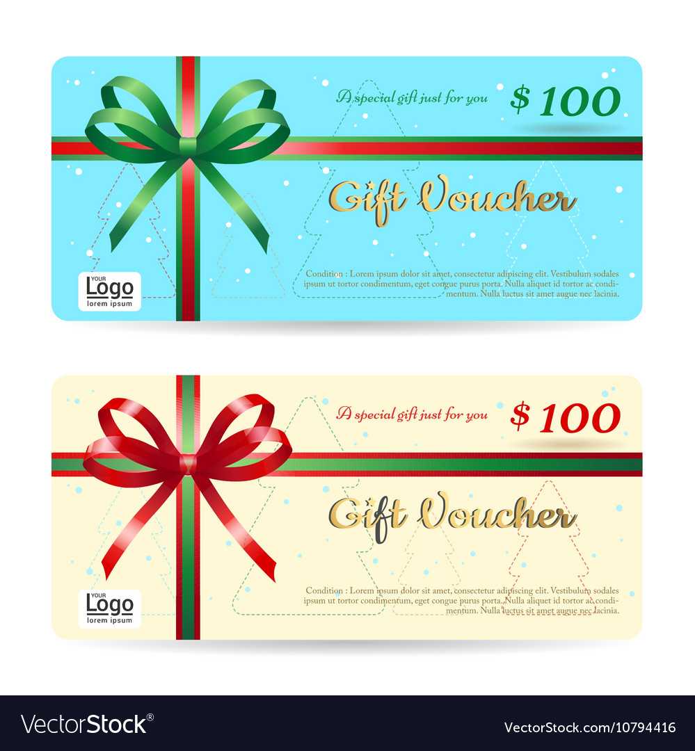 Christmas Gift Card Or Gift Voucher Template In Free Christmas Gift Certificate Templates
