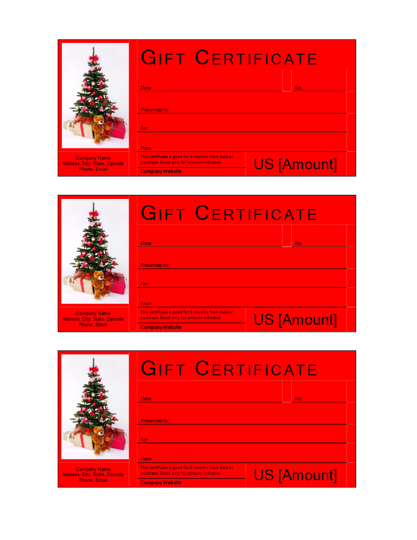 Christmas Gift Certificate Template | Templates At For Christmas Gift Certificate Template Free Download