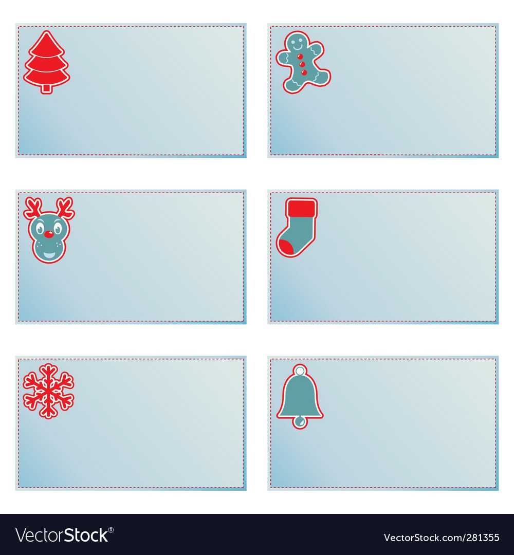 Christmas Note Cards Vector Image Inside Christmas Note Card Templates