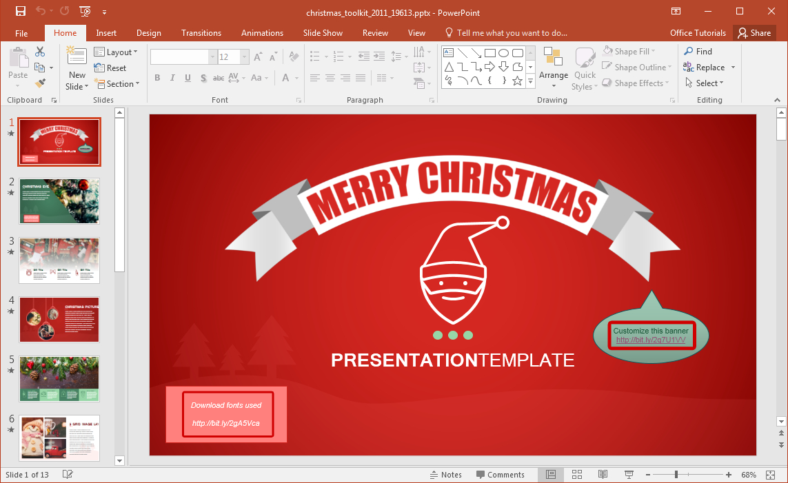 Christmas Presentation Template For Powerpoint Pertaining To Powerpoint Default Template