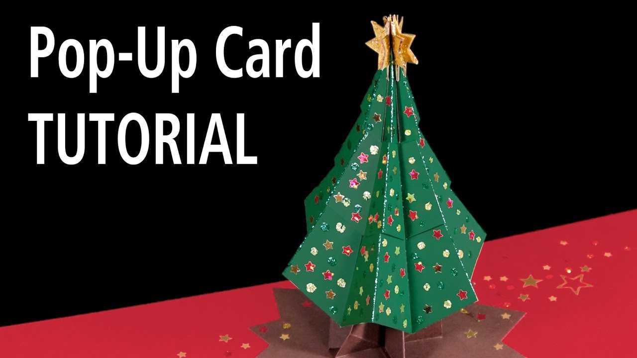 Christmas Tree Pop Up Card Tutorial For 3D Christmas Tree Card Template