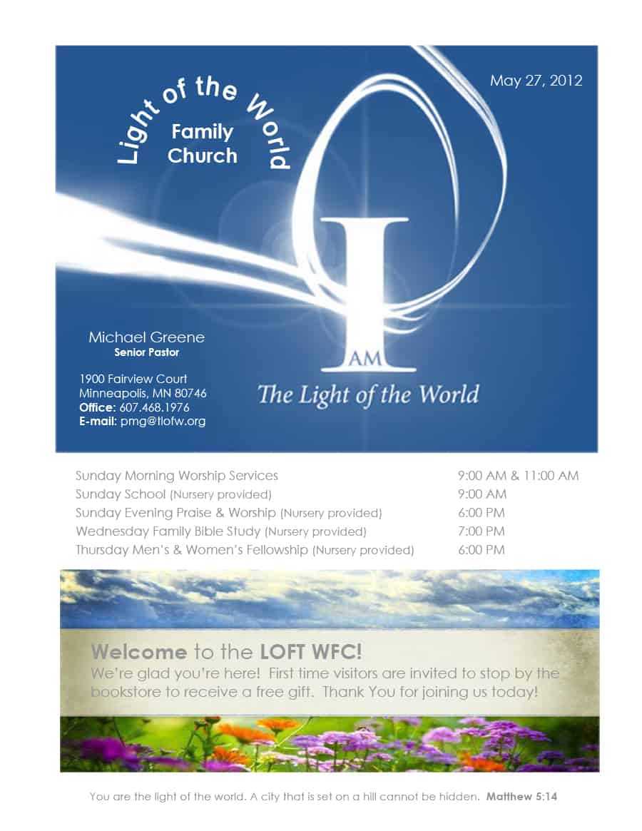 Church Bulletin Design Examples – Yeppe Intended For Free Church Brochure Templates For Microsoft Word