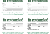 Church Quotes For Welcoming Guests. Quotesgram inside Church Visitor Card Template